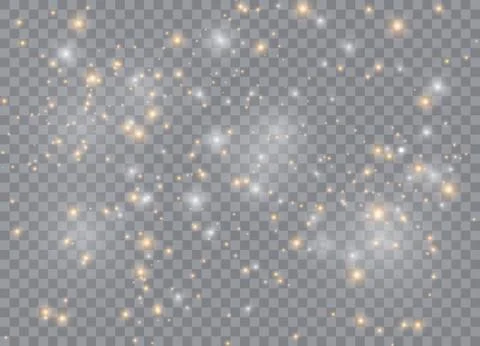 Light glow effect stars. Vector sparkles on transparent background. Christmas Stock Illustration