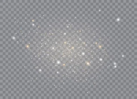 Light glow effect stars. Vector sparkles on transparent background. Christmas Illustrazione stock