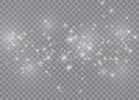 Light glow effect stars. Vector sparkles on transparent background. Christmas Stock Illustration