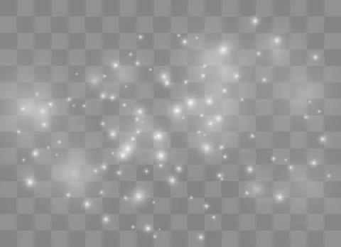 Light glow effect stars. Vector sparkles on transparent background. Christmas Stock Illustration