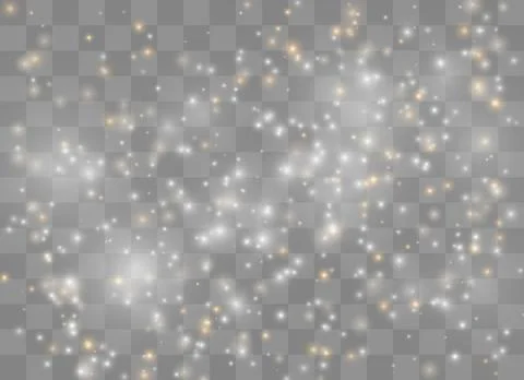Light glow effect stars. Vector sparkles on transparent background. Christmas Stock Illustration