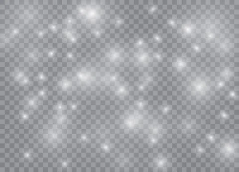 Light glow effect stars. Vector sparkles on transparent background. Christmas Stock Illustration
