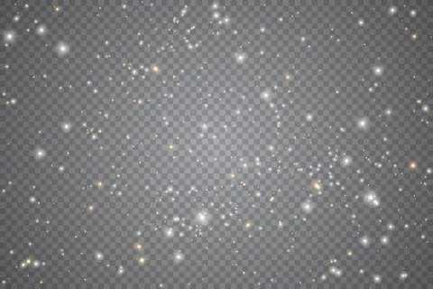 Light glow effect stars. Vector sparkles on transparent background. Christmas Stock Illustration