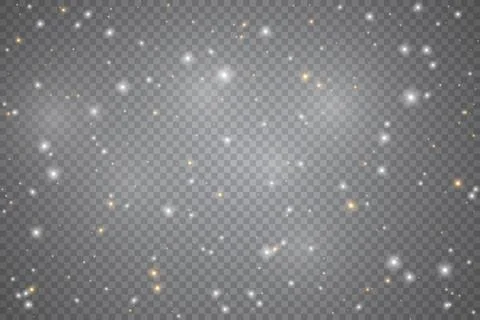 Light glow effect stars. Vector sparkles on transparent background. Christmas Stock Illustration