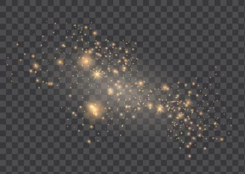Light glow effect stars. Vector sparkles on transparent background. Christmas Stock Illustration