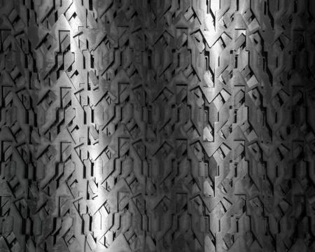Light glow on grill pattern. Dark industrial abstract background. Stock Photos