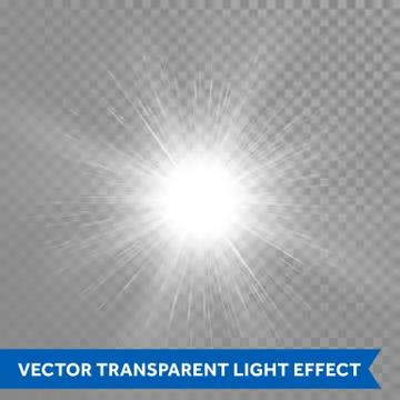Light glow shine. Vector star burst effect Stock Illustration
