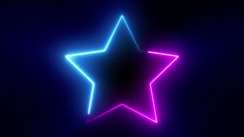 Light glowing neon shape animation Stock Footage 137977577