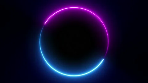 Light glowing neon shape animation Stock Footage 137977711