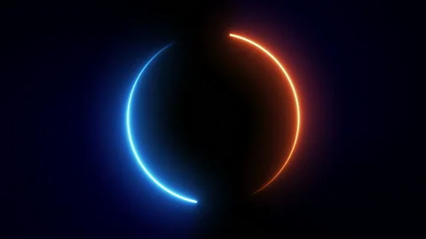 Light glowing neon shape animation Stock Footage 138050186