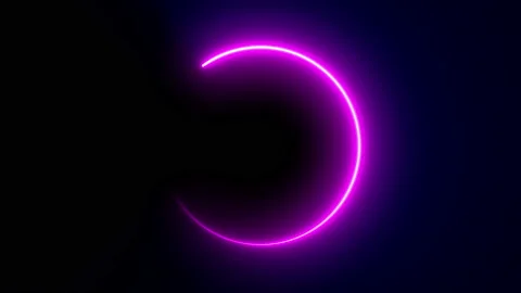 Light glowing neon shape animation Stock Footage 138050346