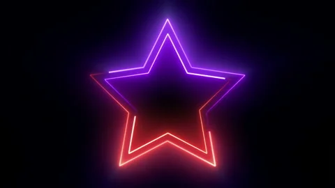 Light glowing neon shape animation Stock Footage 138534170