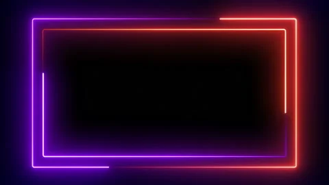 Light glowing neon shape animation Stock Footage 138534229