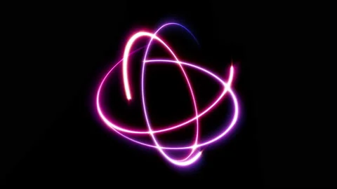 Light glowing neon shape animation Stock Footage 169874490