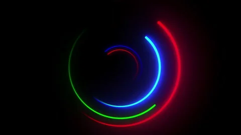 Light glowing neon shape animation Stock Footage 170122777