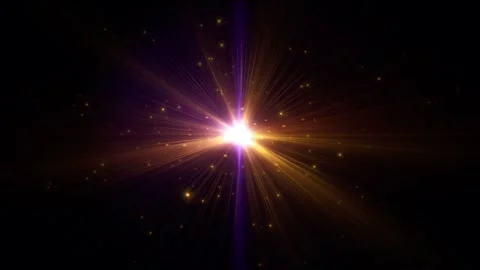 Light god rays, lens flare style vintage overlay shine spotlight effect. Stock Footage 289162604