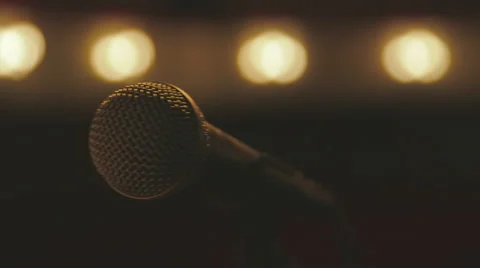 Light goes on on a microphone Video stock 56864667