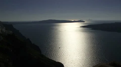 Light going down on Santorini Greece Video stock 11365062