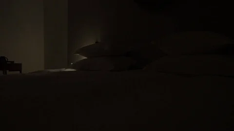 Light going out in a hotel room Stock Footage 105222972