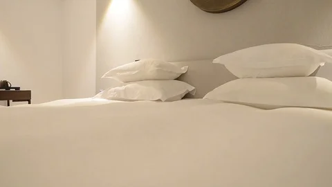 Light going out in a hotel room Stock Footage 105223340