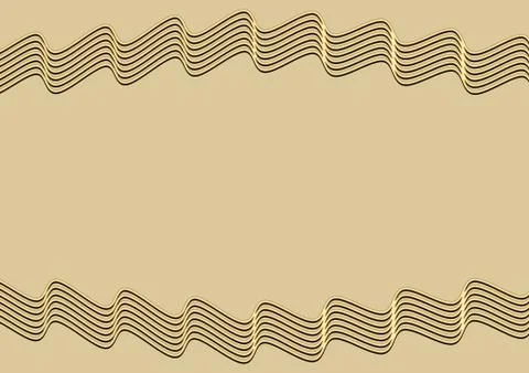 Light golden background with embossed wavy elements, blank place for own text Stock Illustration