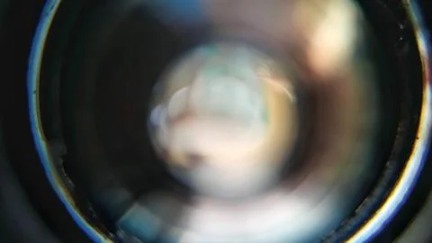 Light gradation on an out of focus camera lens Stock Photos