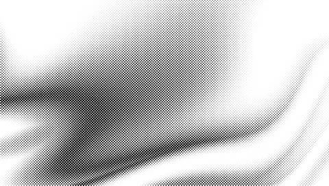 Light gradient halftone dots grunge wide background. Monochrome gradient Stock Illustration