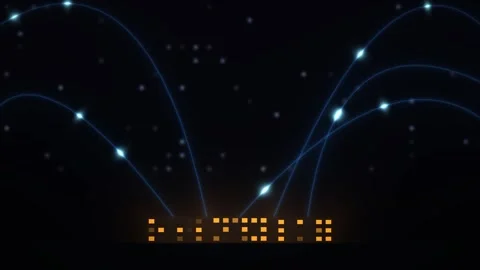 Light graphics with glowing elements against dark Stock Footage 340275471