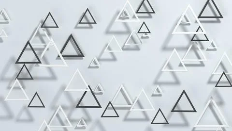 Light gray and white triangle simple three-dimensional background design Stock Illustration