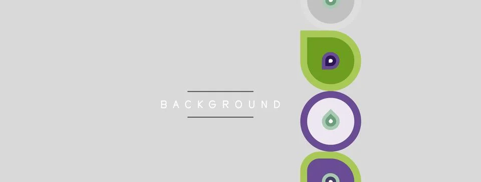 Light gray backdrop features colorful rounded shapes. Text reads background i Stock Illustration