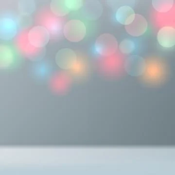 Light gray blue defocused background with multicolor bokeh. Vector illustration Stock Illustration