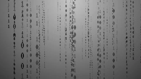 Light Gray Digital Binary Code Data Background Stock Footage 320028660