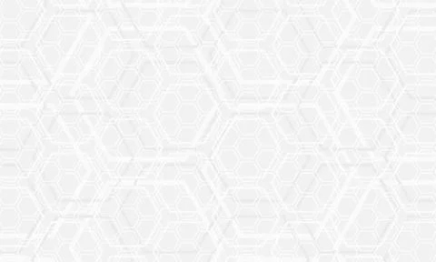 Light gray hexagonal technology vector abstract background. White hexagon patern Stock Illustration