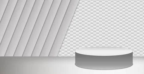 Light gray panoramic abstract background pedestal - Vector Stock Illustration