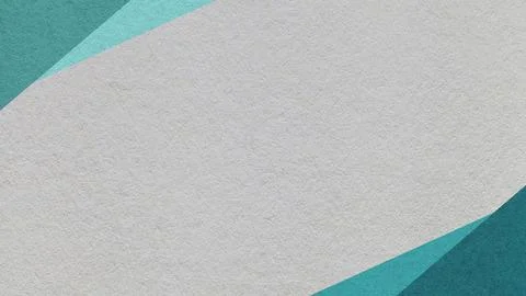 Light gray paper texture background with emerald, teal geometric corners gr.. Stock Photos