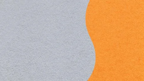 Light gray paper texture background with orange vertical curved wavy split .. Stock Photos
