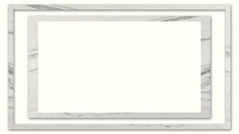 Light Gray Printed Marble Frame In Plain Background - close up Stock Footage 132680769