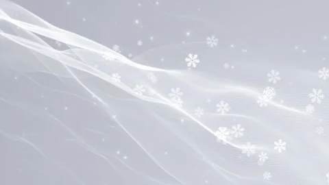 Light gray silvery abstract background with snowflakes and glowing particles Stock Footage 86296587
