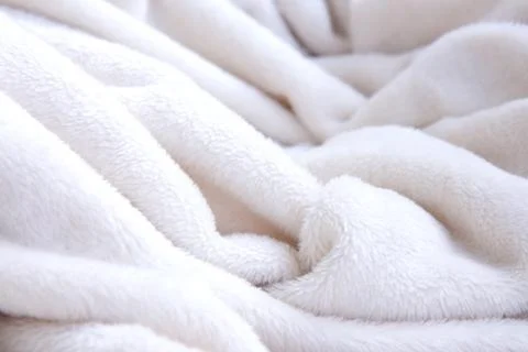 Light gray soft, fluffy, light blanket Stock Photos