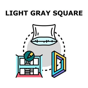 Light gray square concept vector icon illustration Stock Illustration