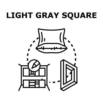 Light gray square concept vector icon illustration Stock Illustration