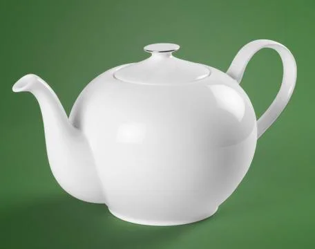 Light gray teapot with clipping path Stock Photos