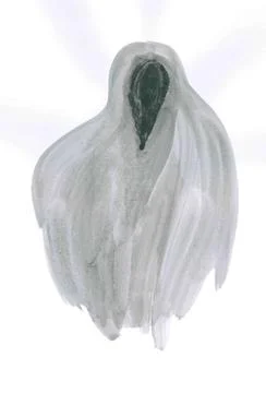 Light gray translucent ghost like a smooth lush cloud Stock Illustration