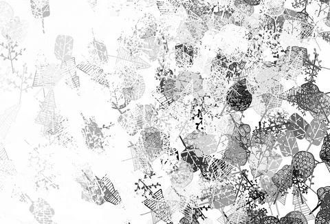 Light Gray vector abstract backdrop with trees, branches. Stock Illustration