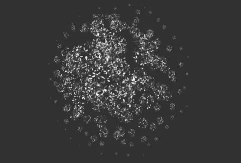 Light Gray vector abstract pattern with leaves. Illustrazione stock