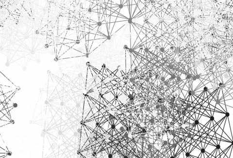 Light Gray vector backdrop with artificial intelligence data. Illustrazione stock