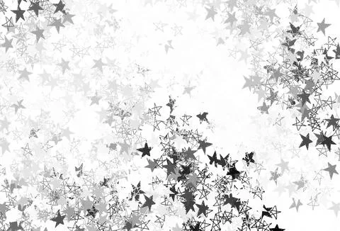 Light Gray vector backdrop with small and big stars. Stock Illustration