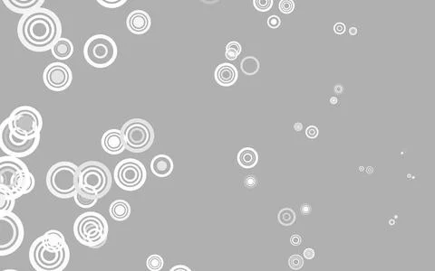 Light Gray vector background with bubbles. Illustrazione stock