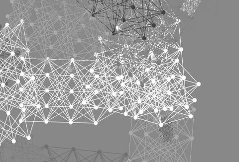 Light Gray vector background with forms of artificial intelligence. Ilustración de archivo