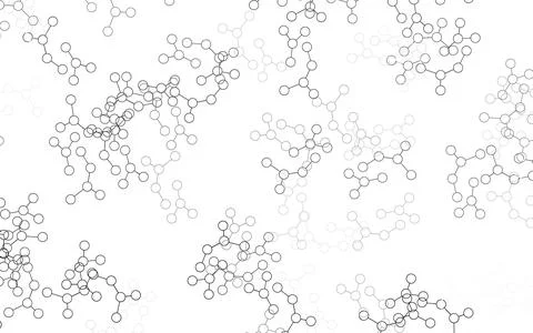 Light Gray vector background with forms of artificial intelligence. Stock Illustration